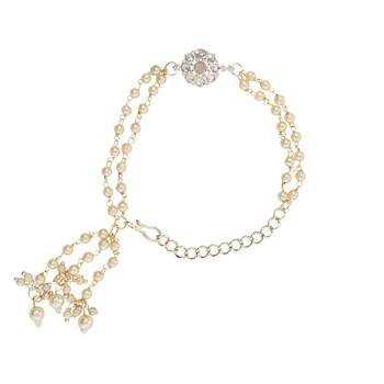 I jewels designer kundan pearl hanging bhaiya bhabhi lumba rakhi 4
