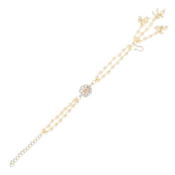 I jewels designer kundan pearl hanging bhaiya bhabhi lumba rakhi 5