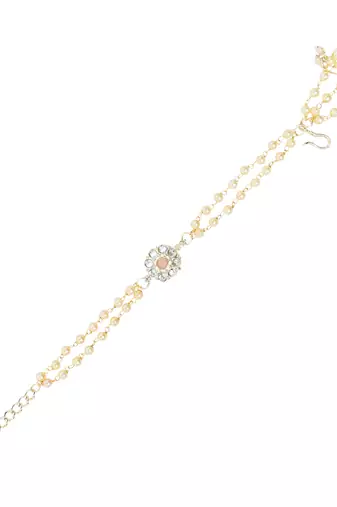 I jewels designer kundan pearl hanging bhaiya bhabhi lumba rakhi