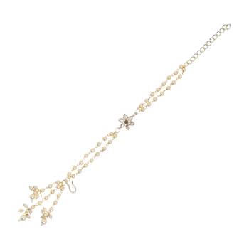 I jewels designer kundan pearl hanging bhaiya bhabhi lumba rakhi 5