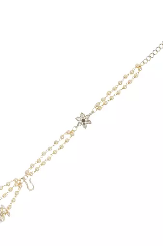 I jewels designer kundan pearl hanging bhaiya bhabhi lumba rakhi