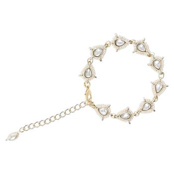 I jewels designer kundan pearl hanging bhaiya bhabhi lumba rakhi 4