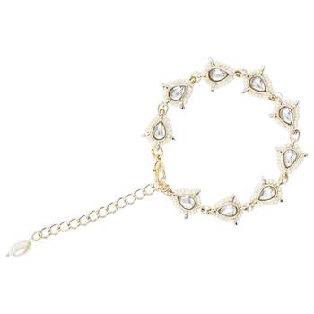 I jewels designer kundan pearl hanging bhaiya bhabhi lumba rakhi 3