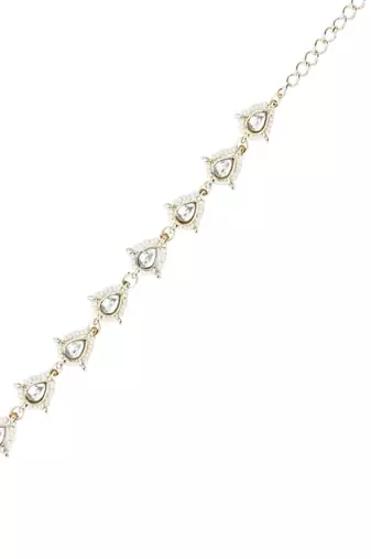 I jewels designer kundan pearl hanging bhaiya bhabhi lumba rakhi