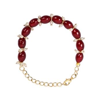 I jewels designer pearl hanging bhaiya bhabhi lumba rakhi 3