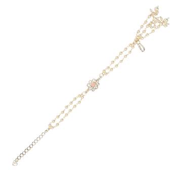 I jewels designer kundan pearl hanging bhaiya bhabhi lumba rakhi 5