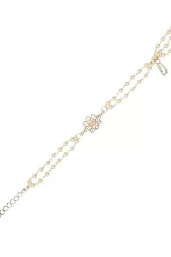 I jewels designer kundan pearl hanging bhaiya bhabhi lumba rakhi