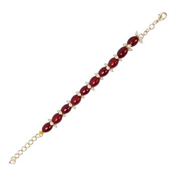 I jewels designer pearl hanging bhaiya bhabhi lumba rakhi 5