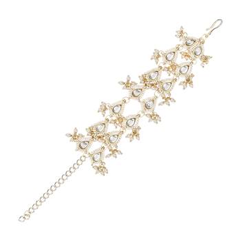 I jewels designer kundan pearl hanging bhaiya bhabhi lumba rakhi 4