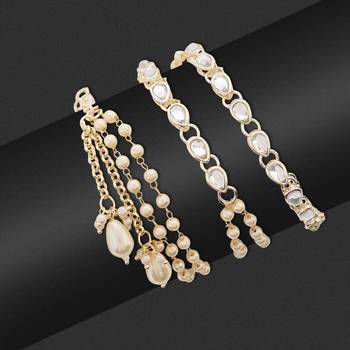 I jewels designer kundan pearl hanging bhaiya bhabhi lumba rakhi 1