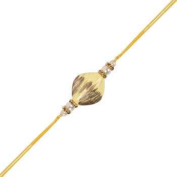 designer kundan pearl hanging bhaiya bhabhi lumba rakhi 4