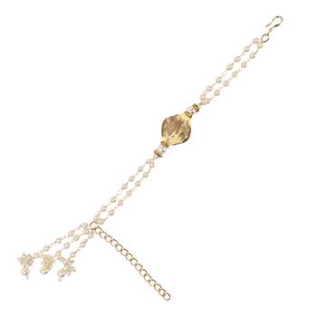 designer kundan pearl hanging bhaiya bhabhi lumba rakhi 5