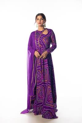 Mulberry bandhej anarkali 1