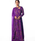 Mulberry bandhej anarkali