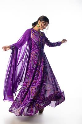 Mulberry bandhej anarkali 3