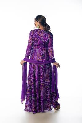 Mulberry bandhej anarkali 4