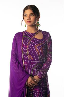 Mulberry bandhej anarkali 6