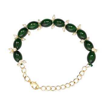 I jewels designer pearl hanging bhaiya bhabhi lumba rakhi 5