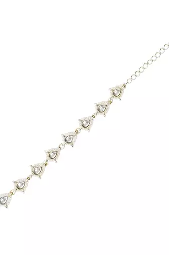I jewels designer kundan pearl hanging bhaiya bhabhi lumba rakhi