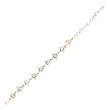 I jewels designer kundan pearl hanging bhaiya bhabhi lumba rakhi 5