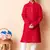 embroidery work red cotton kurta and pajama set for boys
