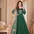 Green embroidered tapeta silk semi stitched anarkali suit