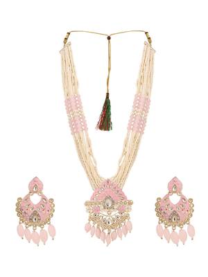 Anikas creation pink jewellery set for timeless elegance 3