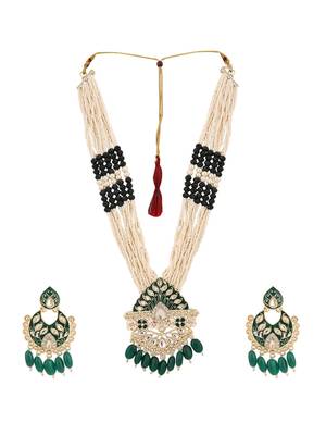 Anikas creation green jewellery set for timeless sophistication 3