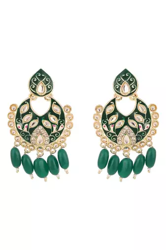 Anikas creation green jewellery set for timeless sophistication