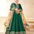 Green embroidered tapeta silk semi stitched anarkali suit