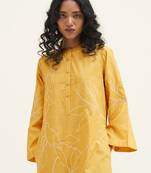 Yellow cotton printed co-ord set