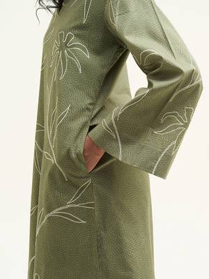 Calliste green cotton printed co-ord set 2