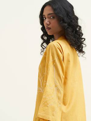 Yellow cotton printed co-ord set 5