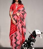 Pink Banarasi Silk Zari Weaving Border And Rich Pallu Saree With Blouse For Women