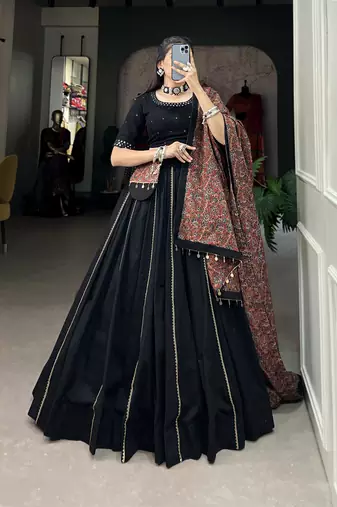 Women's Navaratri Special Cotton Lehenga Choli Set