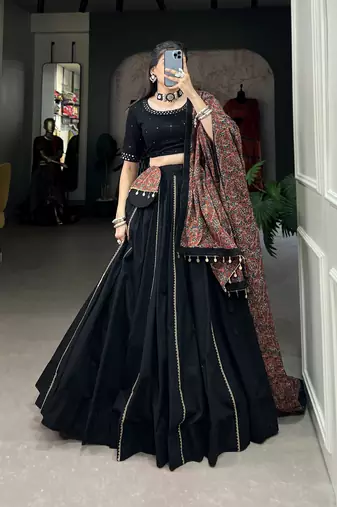 Women's Navaratri Special Cotton Lehenga Choli Set