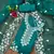 Teal Organza Embroidered Unstitched Dress Material