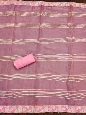 Pink Jacquard Woven Unstitched Dress Material 3