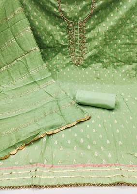 Pista Jacquard Woven Unstitched Dress Material 2