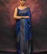 Festive Shimmer Rich Lichi Silk Saree With Shiny Zari Leaf Buttis, Border & Matching Blouse