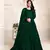 Green embroidered net semi stitched anarkali suit