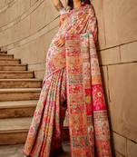 Off White Banarasi silk blend Zari Weaving Border And Rich Pallu Saree With Blouse For Women