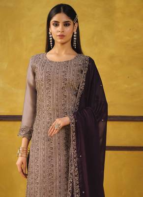 Onion pink heavy rangoli coding sequence salwar suit 2