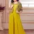 Cotton Silk Indowestern Mustard Yellow Palazzo Set for Girls