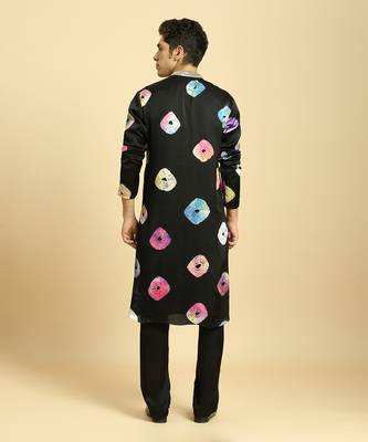 Black tie and dye kurta set 2