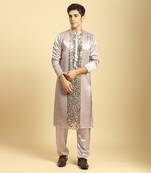 Lilac embroidered kurta with pant