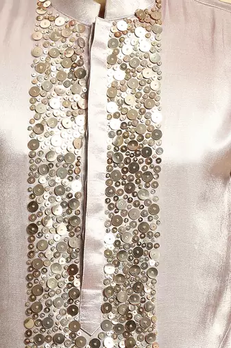 Lilac embroidered kurta with pant