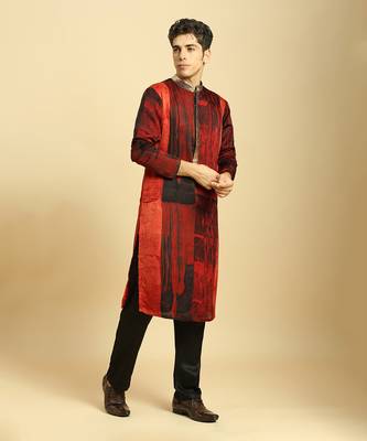 Lilac embroidered kurta with pant 2