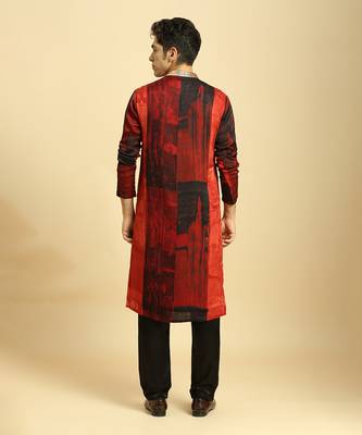 Lilac embroidered kurta with pant 3