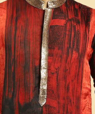 Lilac embroidered kurta with pant 4
